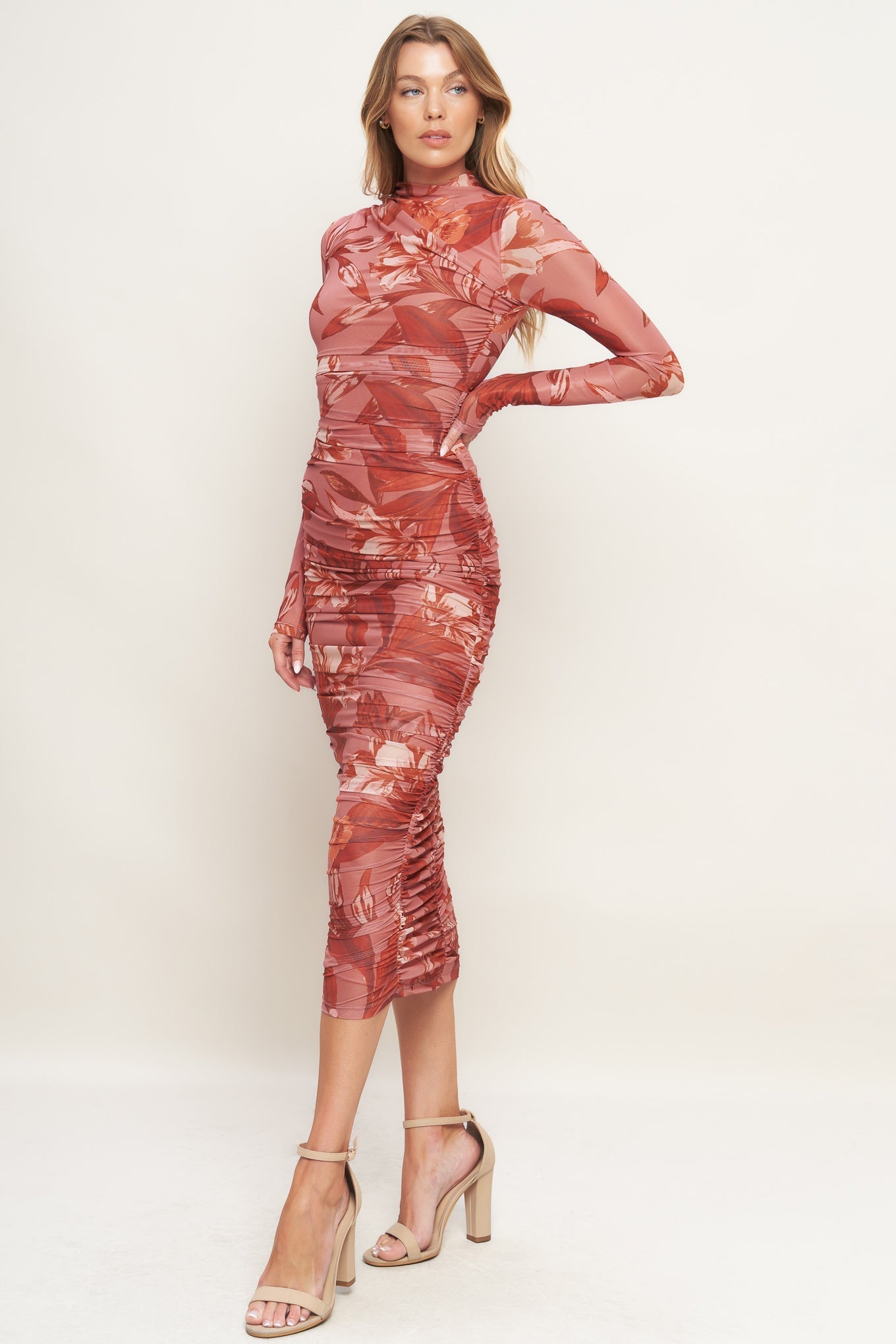 INSTAGRAM WORTHY POWER MESH MIDI DRESS Flying Tomato